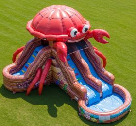 T8-5514 Crab Theme Inflatable Water Slide