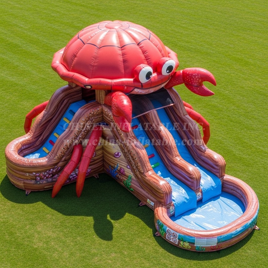 T8-5514 Crab Theme Inflatable Water Slide
