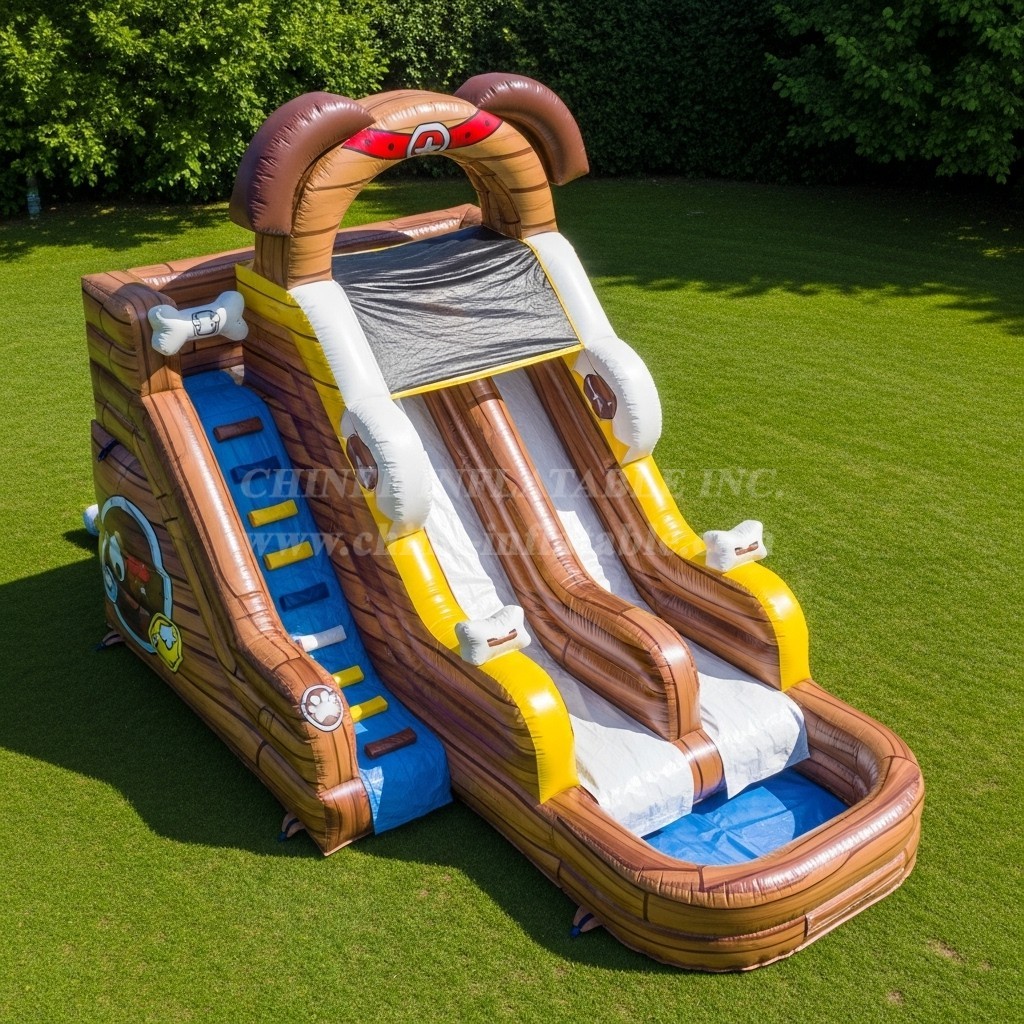 T8-5536 Dog Theme Inflatable Water Slide