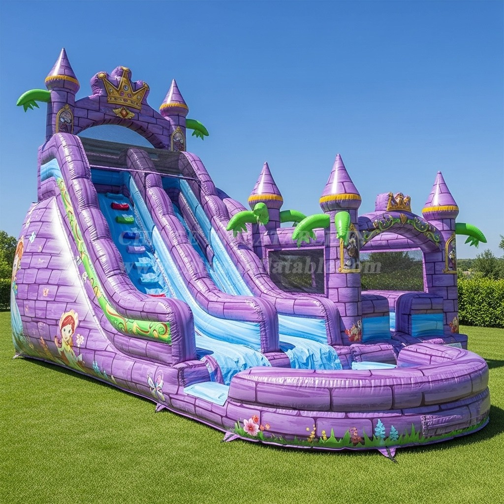 T8-5580 Fairy Tale Theme Inflatable Water Slide