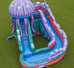 T8-5634 Jellyfish Theme Inflatable Water Slide
