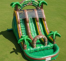 T8-5643 Jungle Theme Inflatable Water Slide