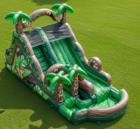 T8-5645 Jungle Theme Inflatable Water Slide