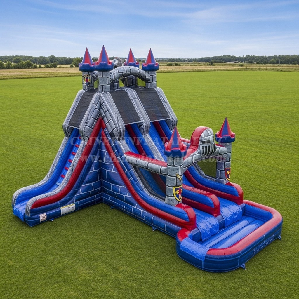 T8-5652 Knight Theme Inflatable Water Slide