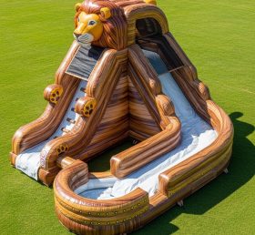 T8-5663 Lion Theme Inflatable Water Slide