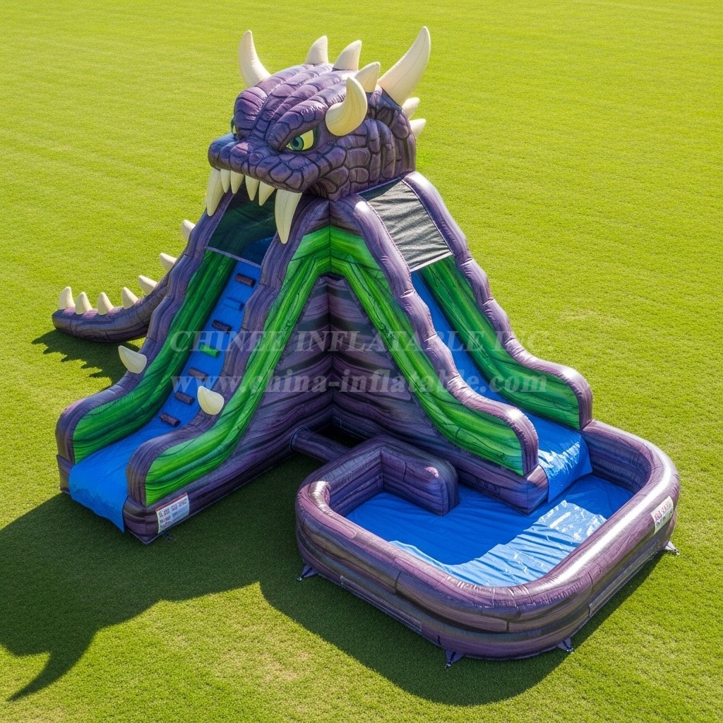 T8-5699 Monster Theme Inflatable Water Slide