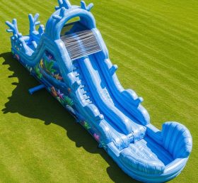 T8-5709 Ocean Theme Inflatable Water Slide