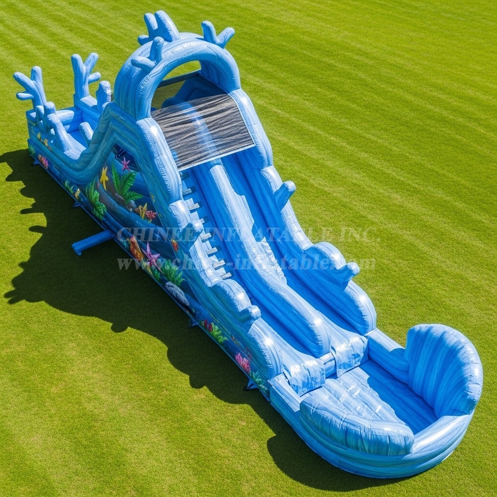 T8-5709 Ocean Theme Inflatable Water Slide