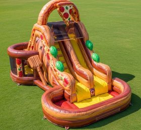 T8-5760 Pizza Theme Inflatable Water Slide