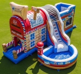 T8-5772 Post Office Theme Inflatable Water Slide