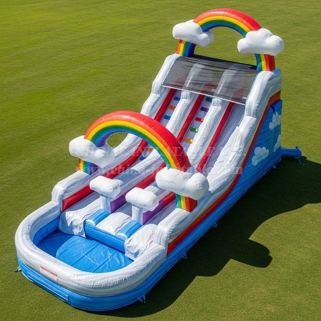 T8-5780 Rainbow Theme Inflatable Water Slide