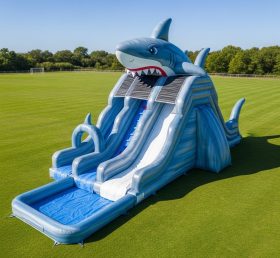 T8-5798 Shark Theme Inflatable Water Slide