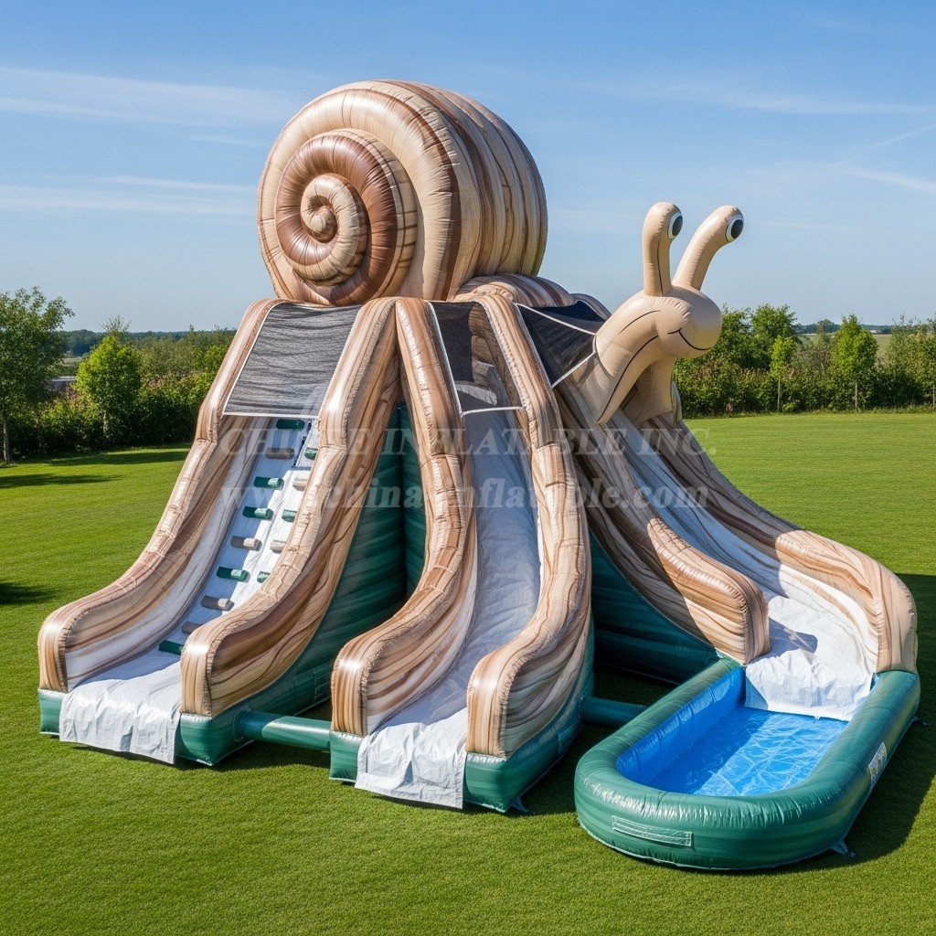 T8-5810 Snail Theme Inflatable Water Slide