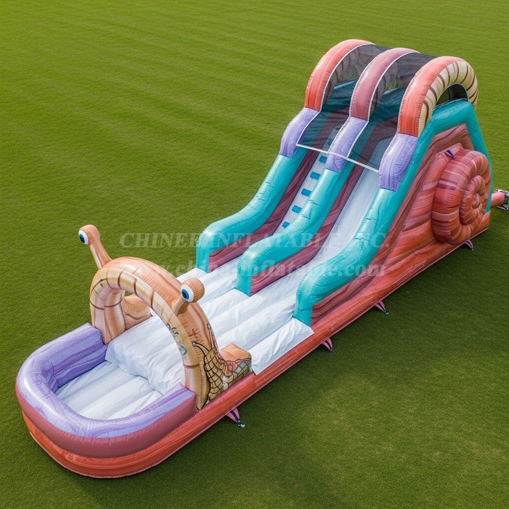 T8-5813 Snail Theme Inflatable Water Slide