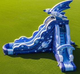 T8-5822 Space Theme Inflatable Water Slide