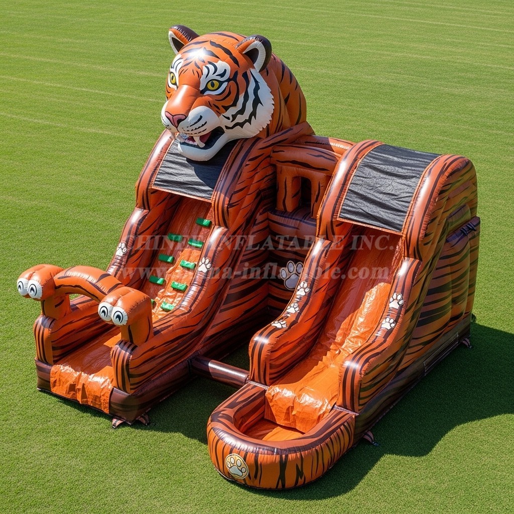 T8-5831 Tiger Theme Inflatable Water Slide