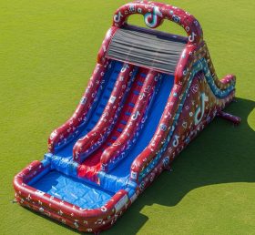 T8-5838 TikTok Theme Inflatable Water Slide