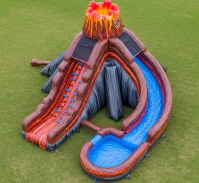T8-5865 Volcano Theme Inflatable Water Slide