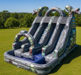 T8-5905 Zombie Theme Inflatable Water Slide