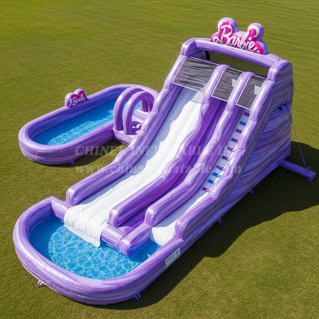 T8-7130 Barbie Theme Inflatable Water Slide