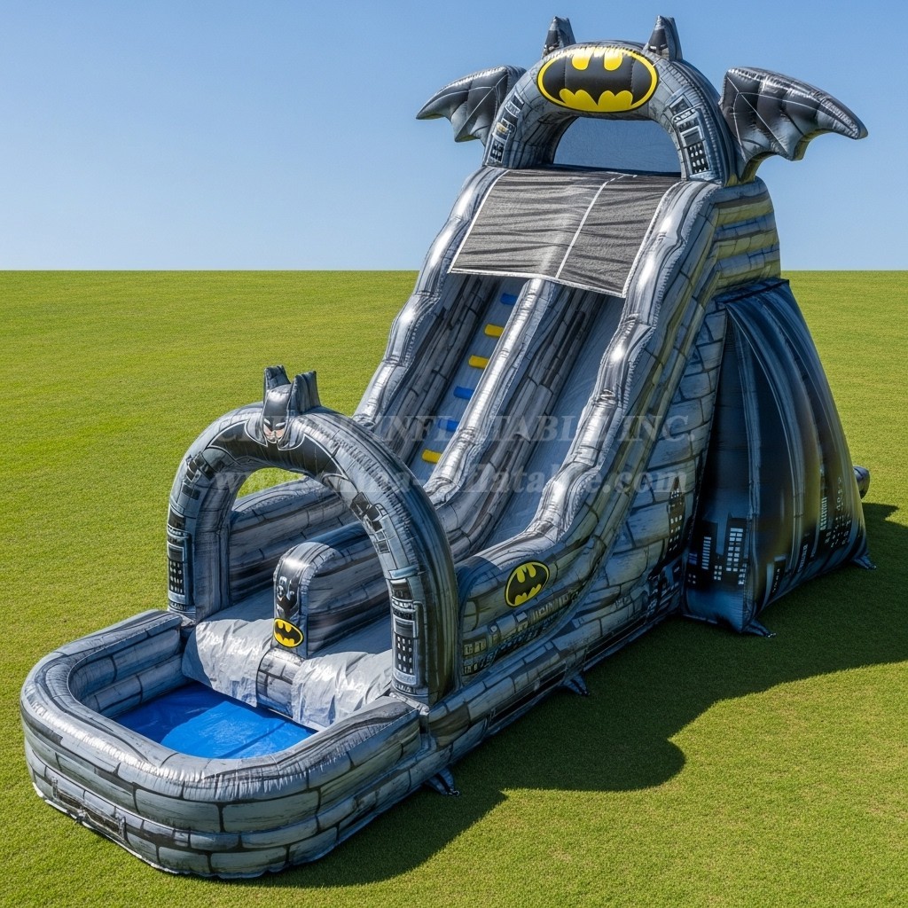 T8-7142 Batman Theme Inflatable Water Slide