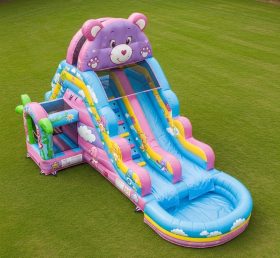 T8-7187 Care Bears Theme Inflatable Water Slide