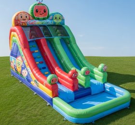 T8-7203 Cocomelon Theme Inflatable Water Slide