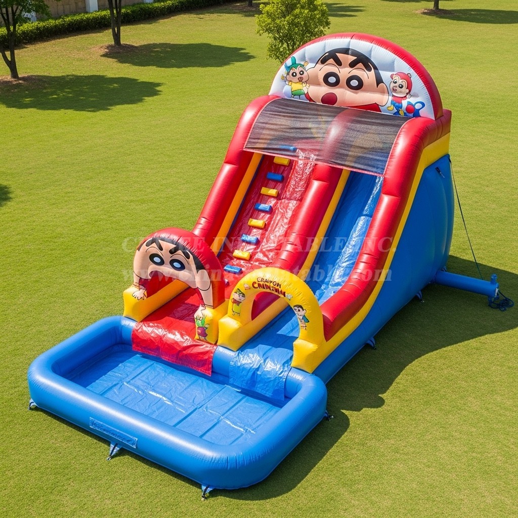 T8-7209 Crayon Shin-chan Theme Inflatable Water Slide