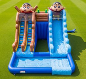 T8-7210 Crayon Shin-chan Theme Inflatable Water Slide