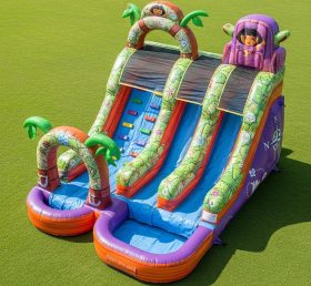 T8-7217 Dora Theme Inflatable Water Slide