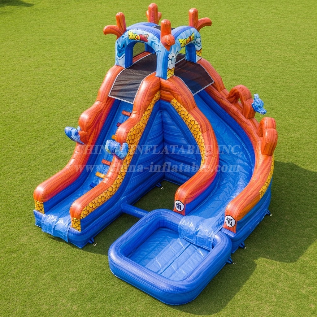 T8-7227 Dragon Ball Theme Inflatable Water Slide