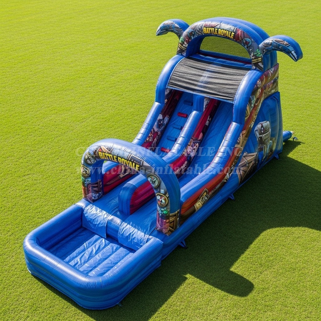 T8-7230 Fortnite Theme Inflatable Water Slide