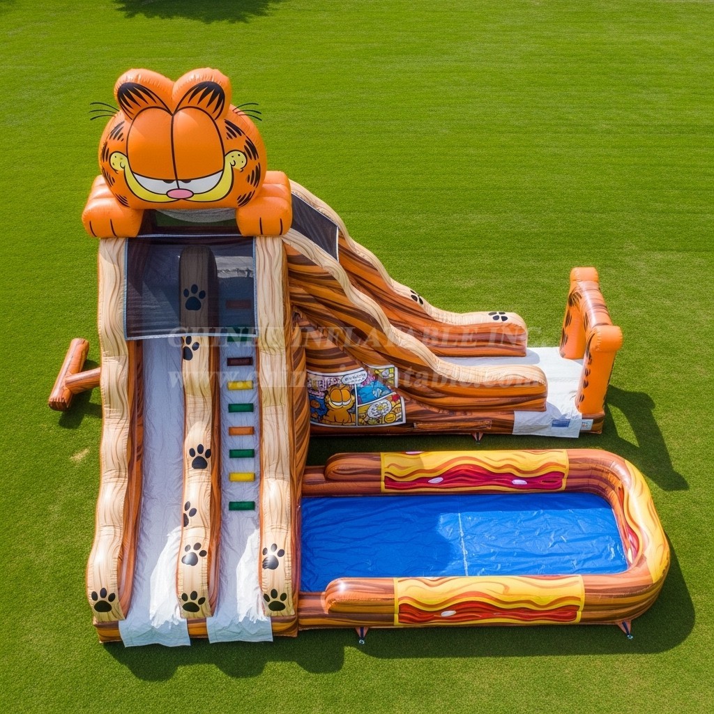 T8-7240 Garfield Theme Inflatable Water Slide