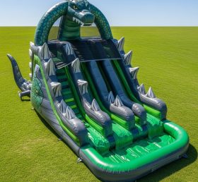T8-7251 Godzilla Theme Inflatable Water Slide
