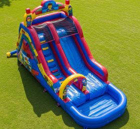 T8-7289 Lego Theme Inflatable Water Slide