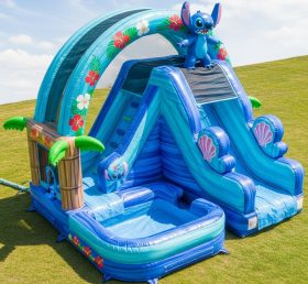 T8-7293 Lilo & Stitch Theme Inflatable Water Slide