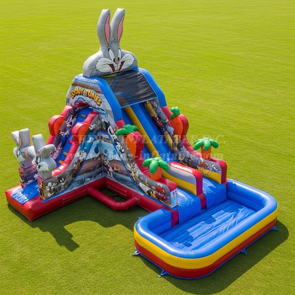 T8-7301 Looney Tunes Theme Inflatable Water Slide