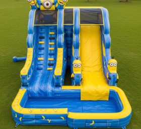 T8-7335 Minions Theme Inflatable Water Slide