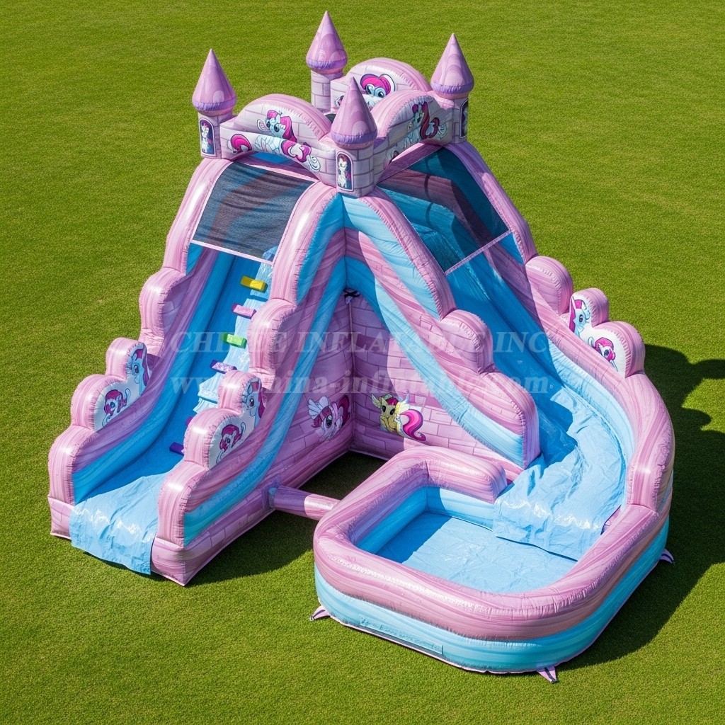 T8-7351 My Little Pony Theme Inflatable Water Slide