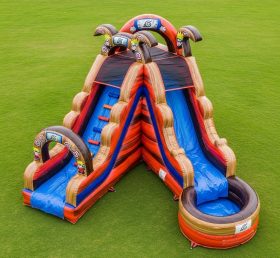 T8-7358 Naruto Theme Inflatable Water Slide