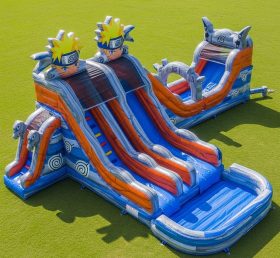 T8-7359 Naruto Theme Inflatable Water Slide