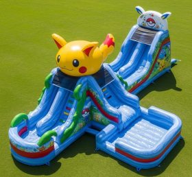 T8-7404 Pokemon Theme Inflatable Water Slide