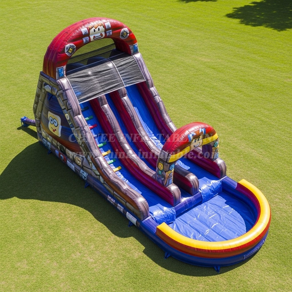 T8-7426 Roblox Theme Inflatable Water Slide