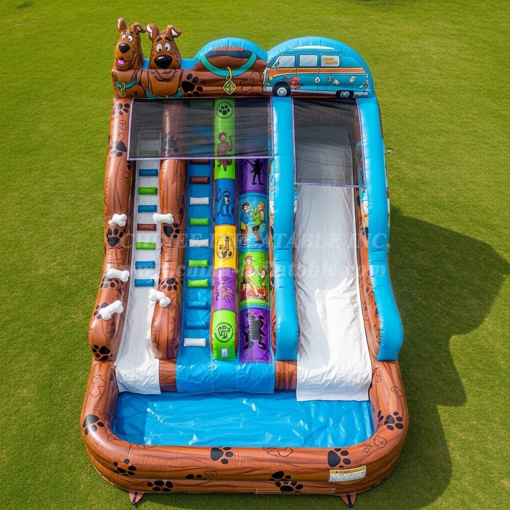 T8-7436 Scooby-Doo Theme Inflatable Water Slide