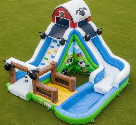 T8-7445 Shaun the Sheep Theme Inflatable Water Slide