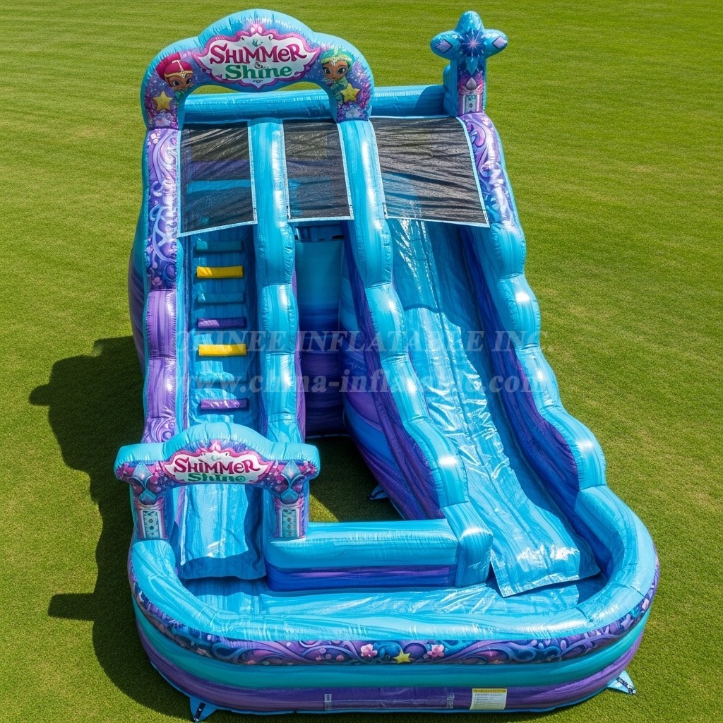 T8-7449 Shimmer & Shine Theme Inflatable Water Slide