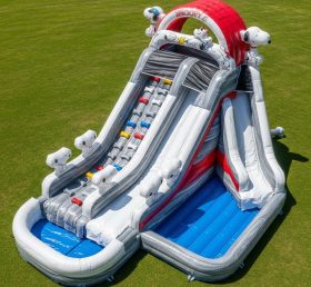 T8-7464 Snoopy Theme Inflatable Water Slide