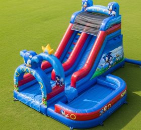 T8-7475 Sonic Theme Inflatable Water Slide