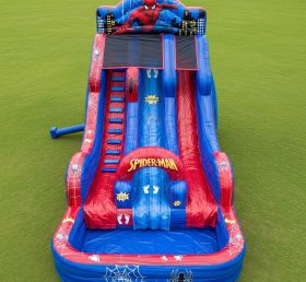 T8-7477 Spider-Man Theme Inflatable Water Slide