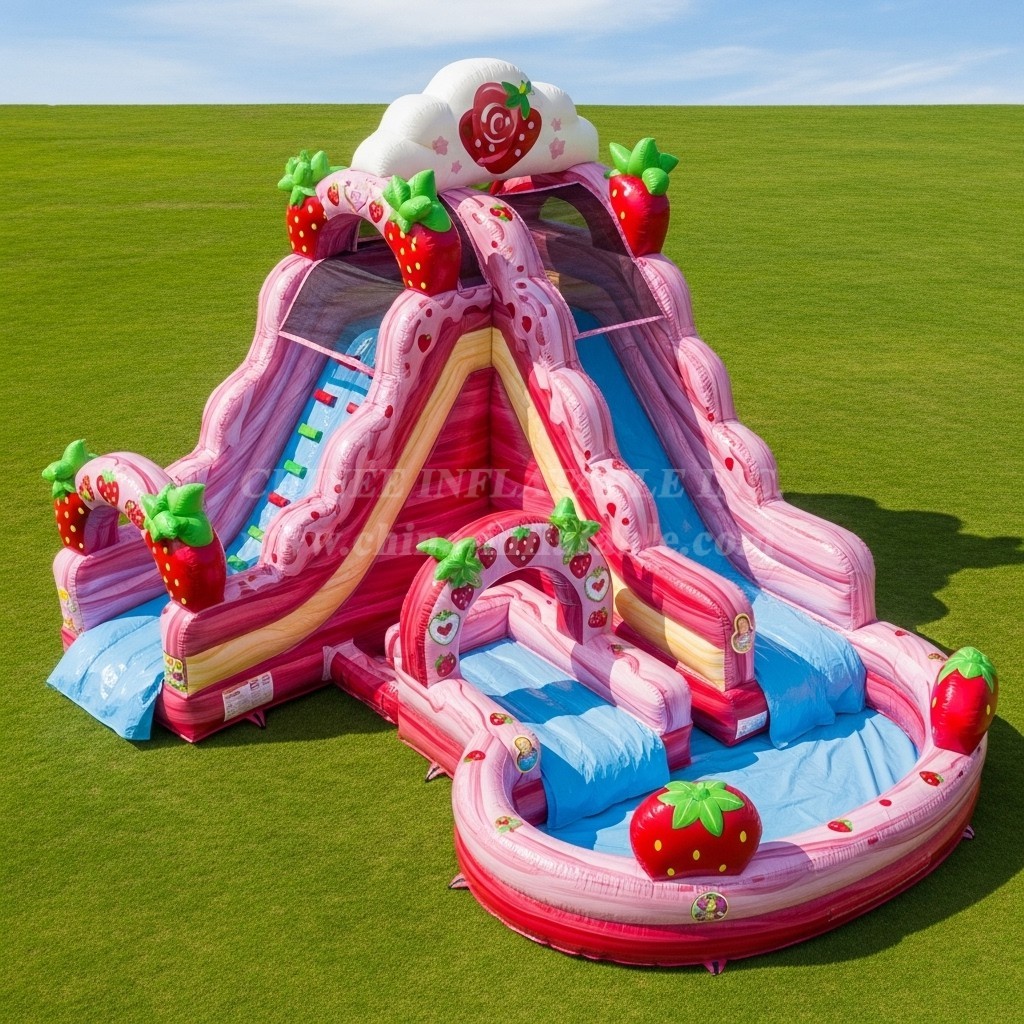 T8-7494 Strawberry Shortcake Theme Inflatable Water Slide